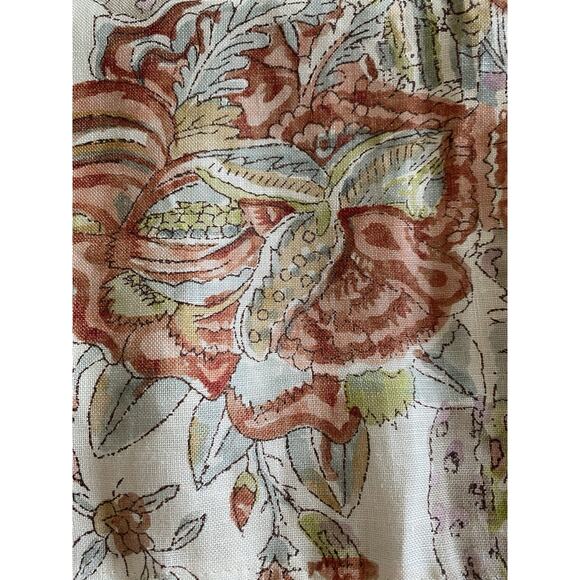 Brunschwig & Fils Verlaine Print Autumn Linen Blend 48"x88"Large Sample orig 192 - Picture 1 of 6